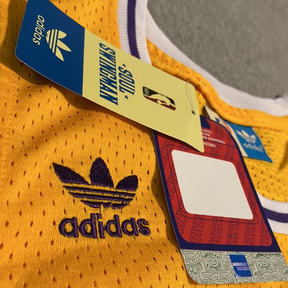 Los Angeles Lakers #44 Jerry West Adidas Hardwood Classics Jersey - Picture 4 of 11